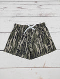 Dark camo swim shorts