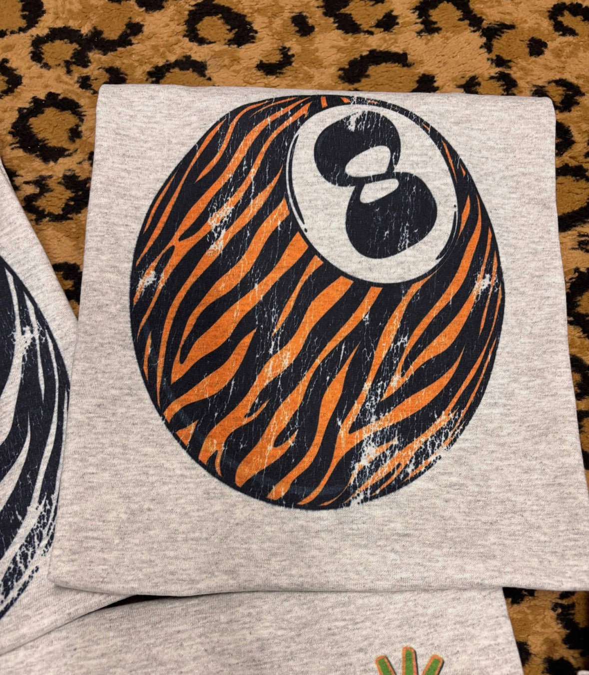 8ball zebra print Tee
